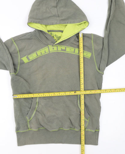 Lambretta Men's Green Pullover Hoodie Small Cotton Casual Top