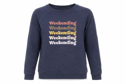 FatFace Womens Navy Weekend Graphic Cotton Sweatshirt UK 6