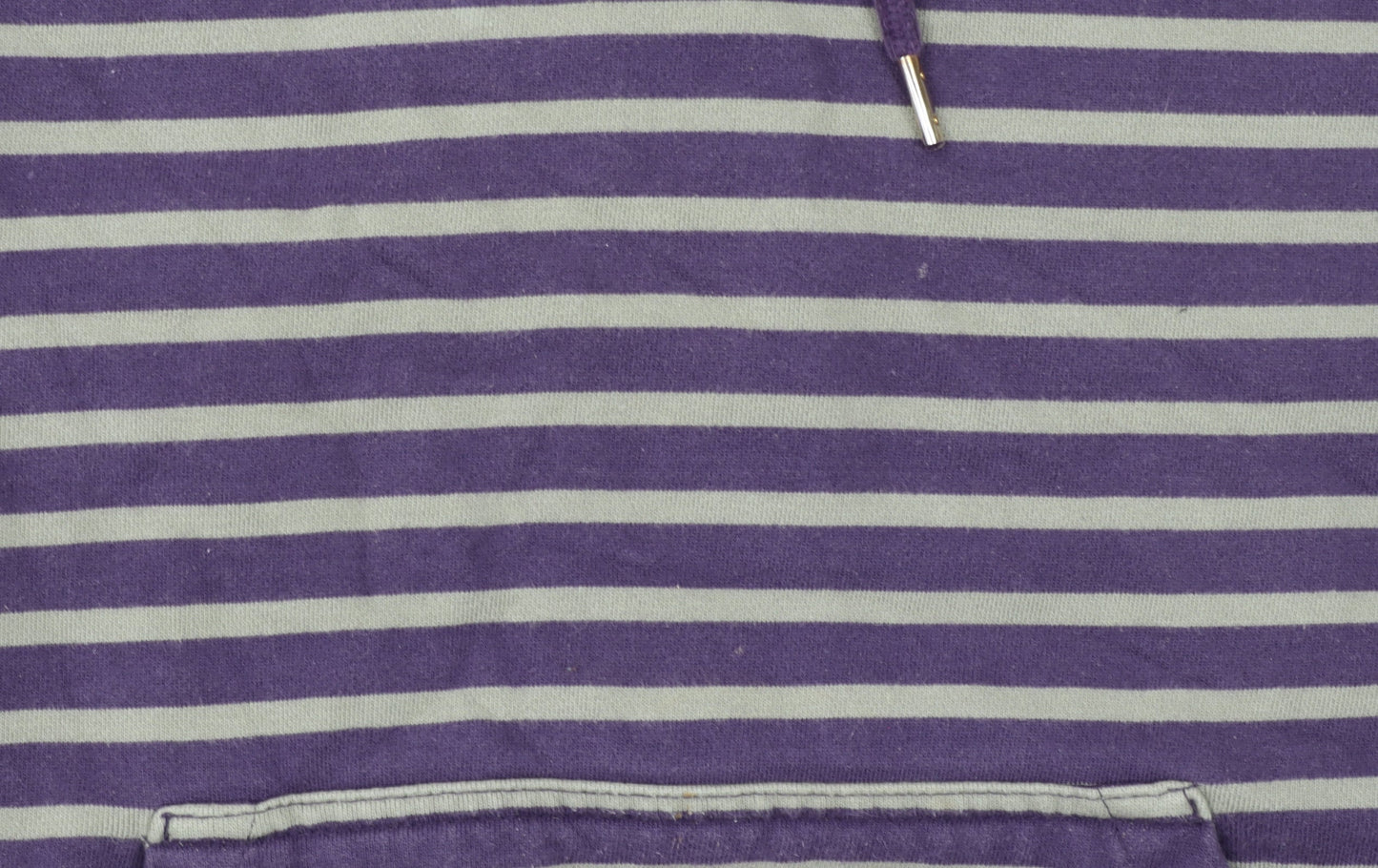 Joules Women's Purple Striped Cotton Pullover Hoodie Size 16