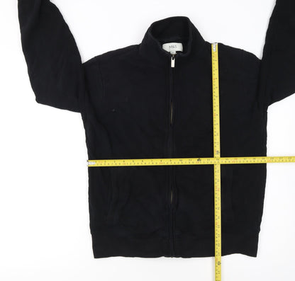 Marks and Spencer Men's Black M Basic Full Zip Fleece Jacket
