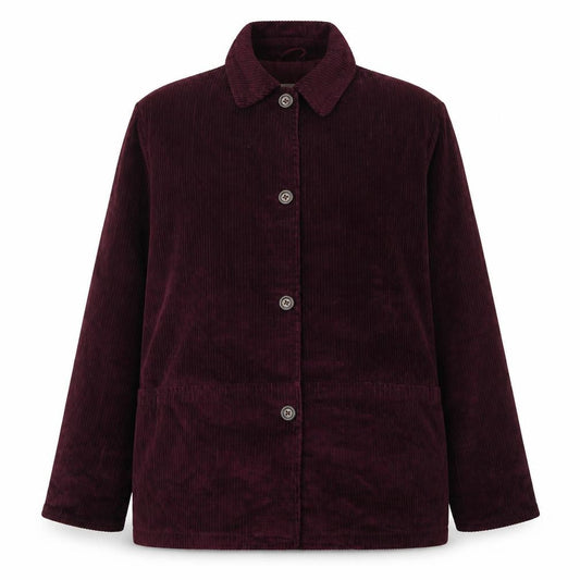 Eddie Bauer Womens Purple Corduroy Button Basic Jacket Size L