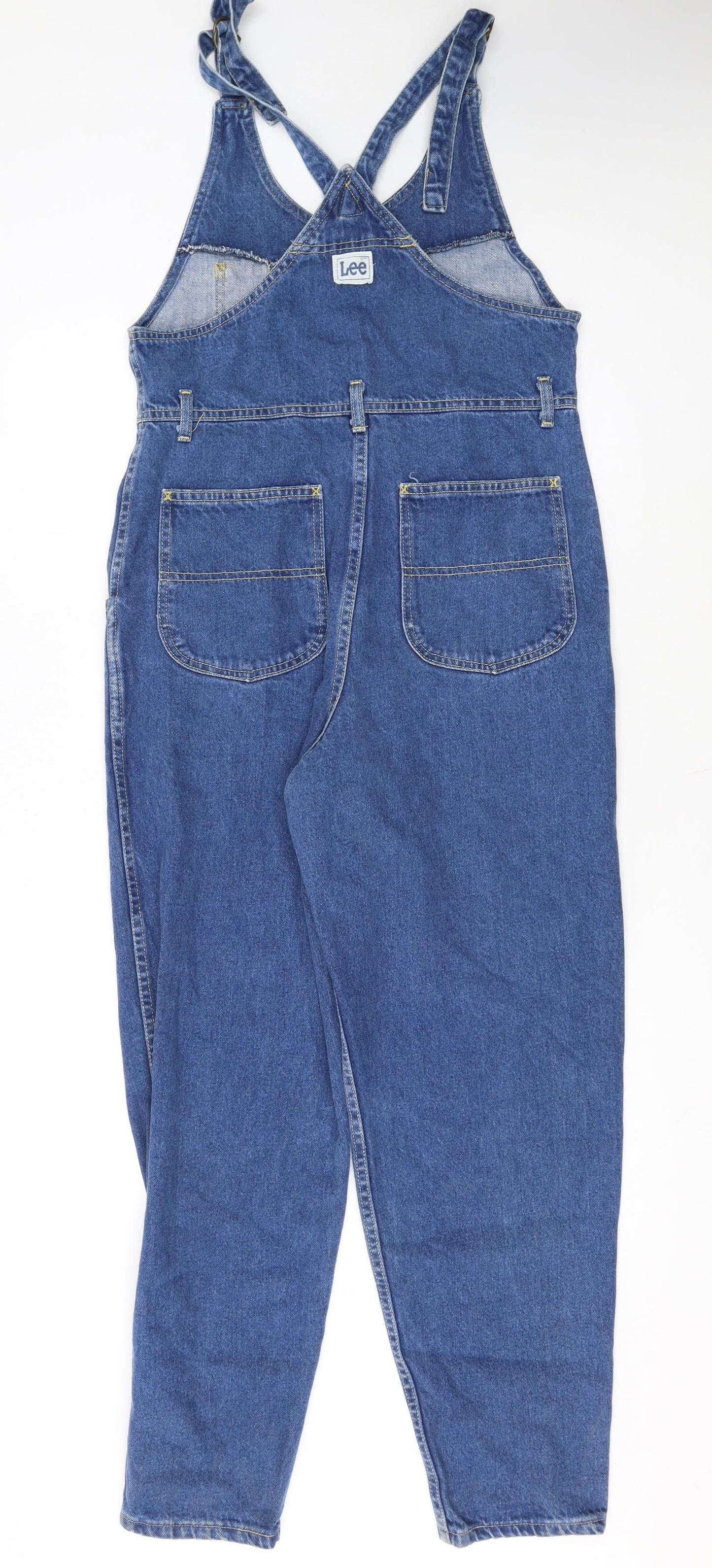 Lee Women Blue Denim Dungaree Jumpsuit Size 10 Adjustable Straps