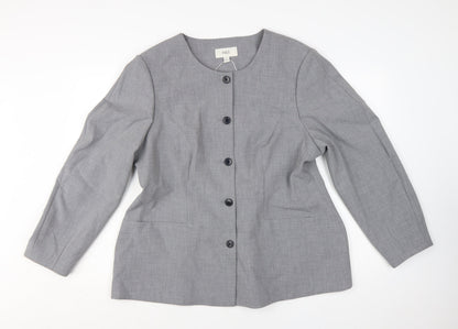 Marks and Spencer Women Grey Size 20 Long Sleeve Suit Jacket