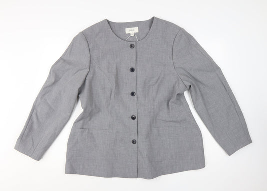 Marks and Spencer Women Grey Size 20 Long Sleeve Suit Jacket