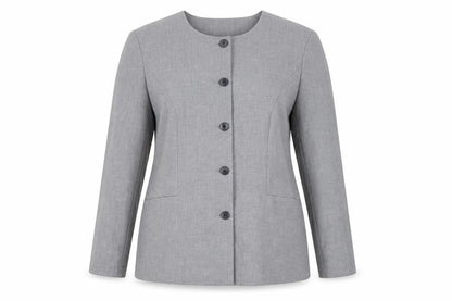 Marks and Spencer Women Grey Size 20 Long Sleeve Suit Jacket