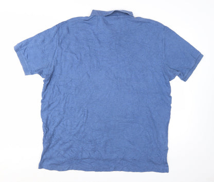 Ralph Lauren Men's Blue Short Sleeve Cotton Polo Shirt XL