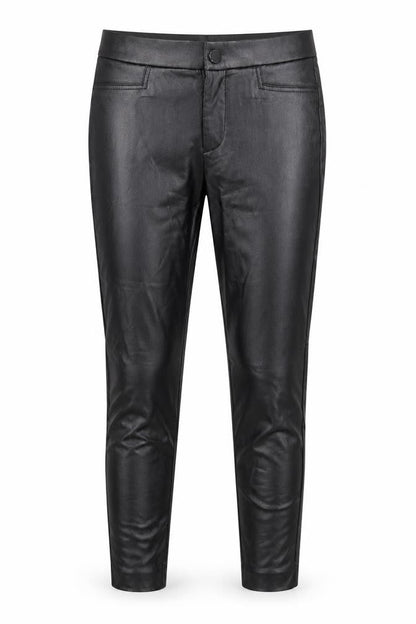 Zara Women Black Coated Skinny Leggings M Stretch Stylish Trousers