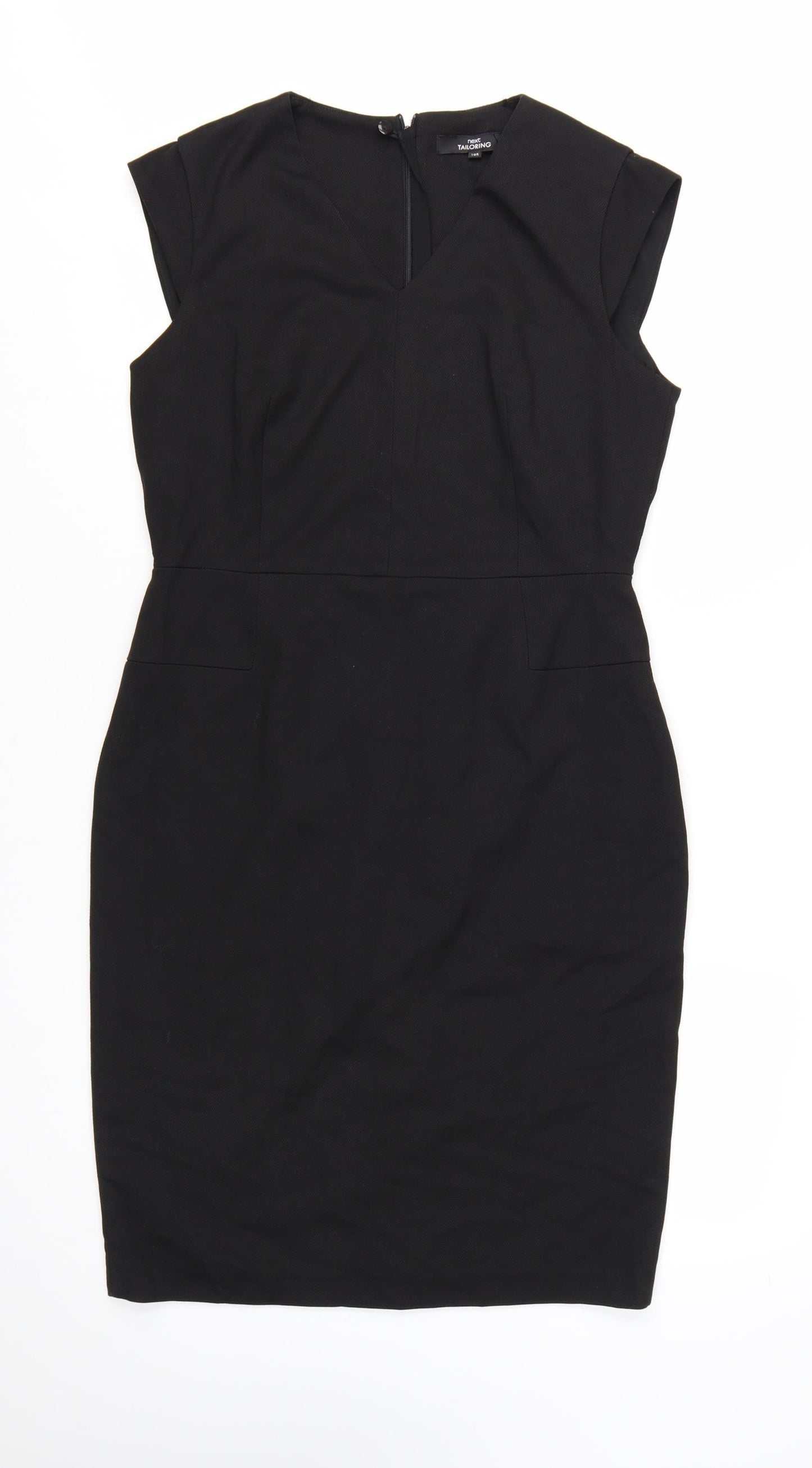 Next Women Black Size 10 Sheath Knee Length Tailoring Dress