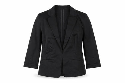 Ricki's Women's Black Blazer Size 10 Cotton Blend Single-Breasted Jacket