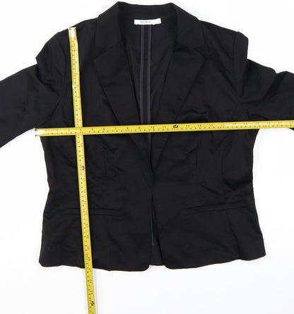 Ricki's Women's Black Blazer Size 10 Cotton Blend Single-Breasted Jacket
