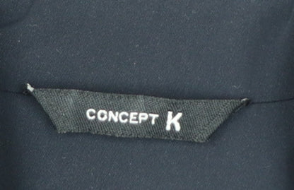 Concept K Women's Blue Polyester Zip Up Mid-Length Jacket Size 14
