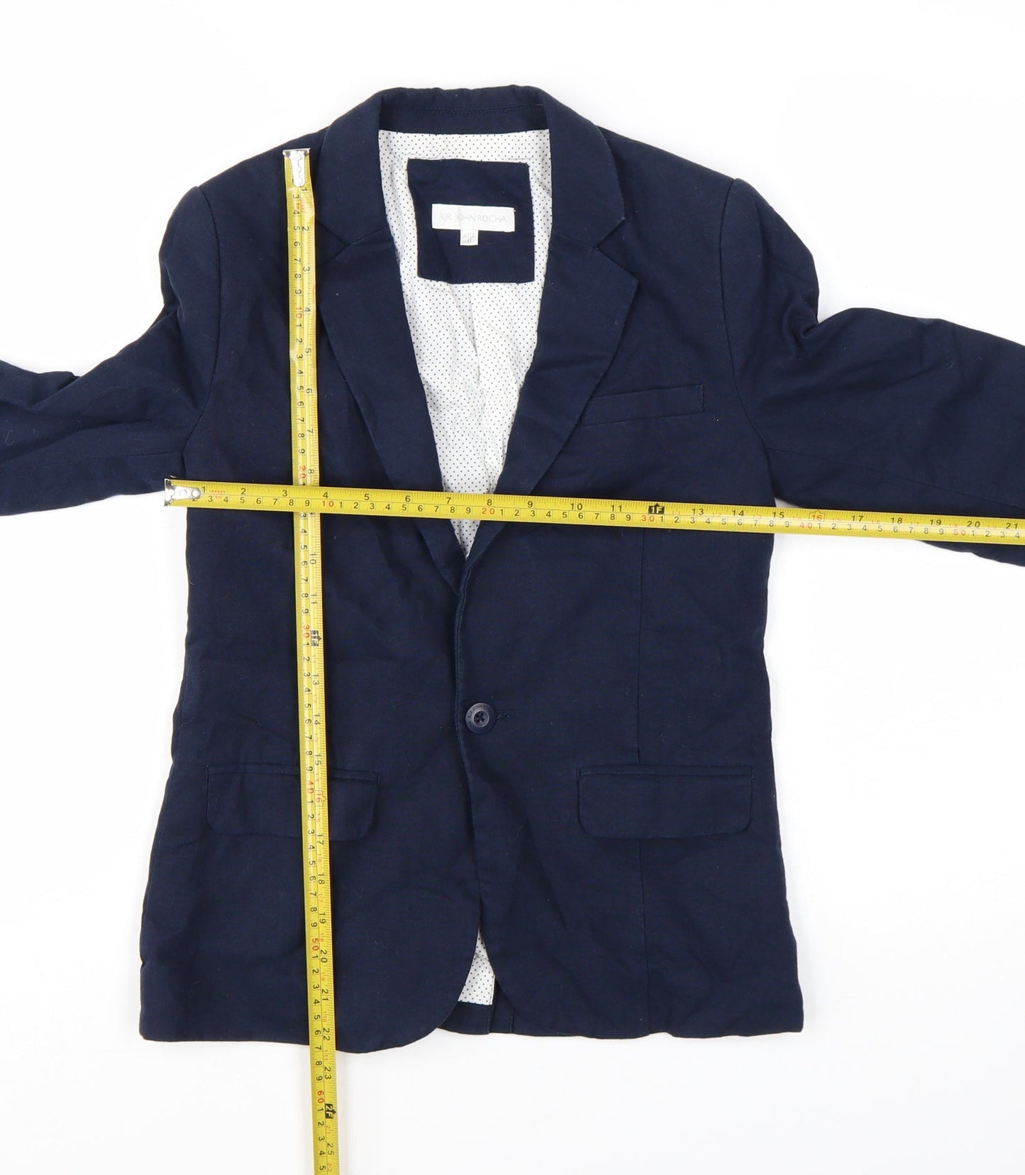 RJR John Rocha Boys Blue Linen Blend Blazer Jacket Age 11 Regular Fit