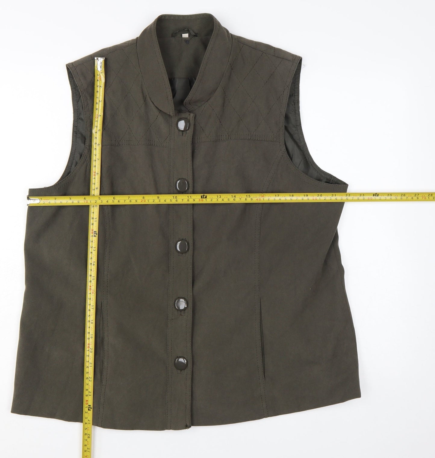 Honor Millburn Women's Green Quilted Waistcoat Size 18