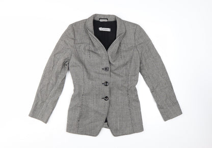 Sportmax Women’s Grey Wool Tailored Belted Jacket Size 12