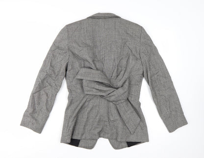 Sportmax Women’s Grey Wool Tailored Belted Jacket Size 12