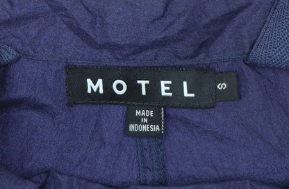 Motel Womens Blue Cargo Trousers Size S Lightweight Nylon Drawstring