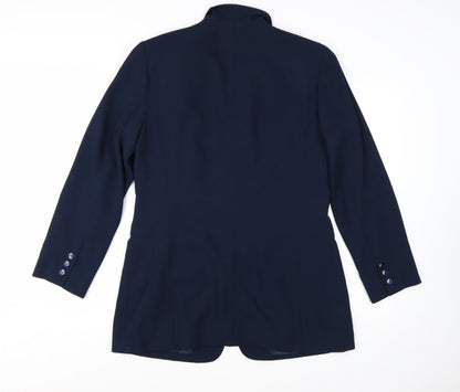 Liz Claiborne Women Blue Size 12 Classic Long Sleeve Blazer