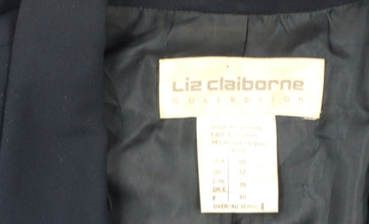 Liz Claiborne Women Blue Size 12 Classic Long Sleeve Blazer