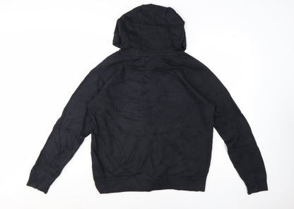 Nike Women's Black Full Zip Hoodie M Cotton Blend Casual