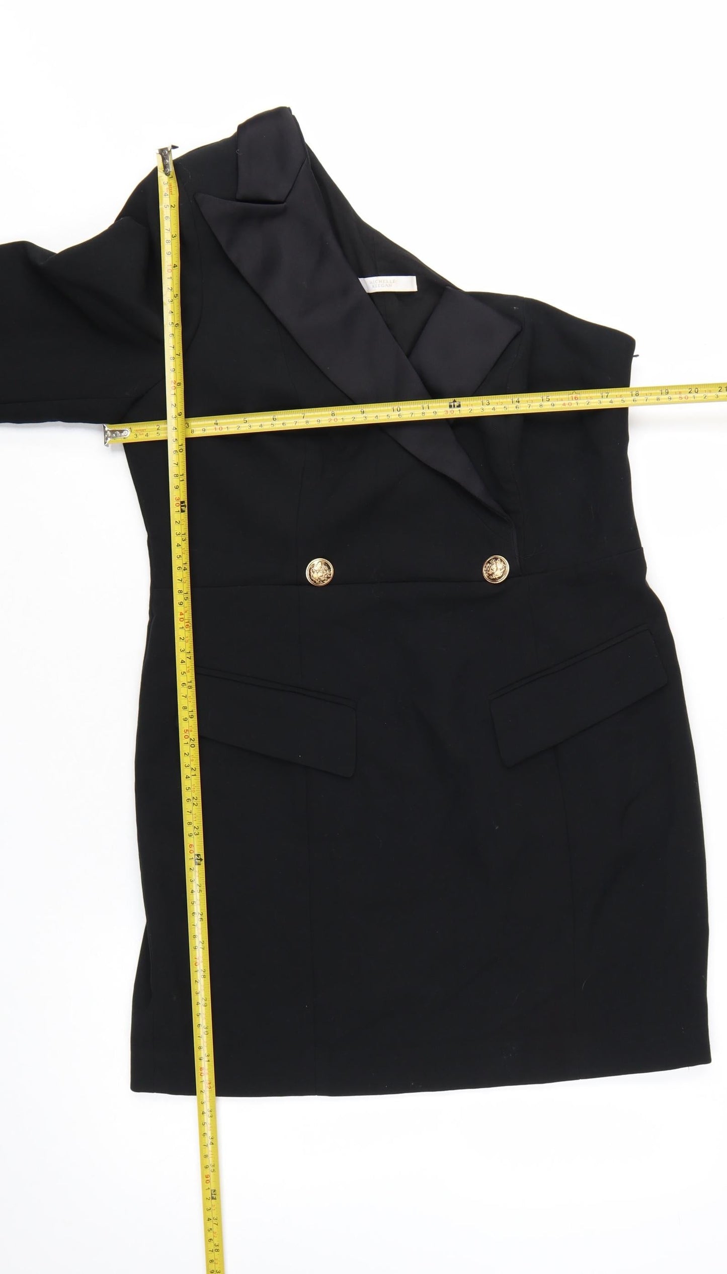 Michelle Keegan Women’s Black One Shoulder Sheath Dress Size 16