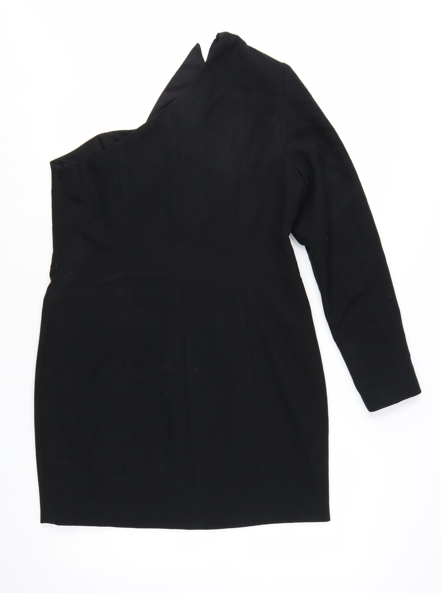Michelle Keegan Women’s Black One Shoulder Sheath Dress Size 16