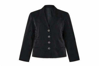 Hervé Benard Women's Black Petites Size 8P Tailored Blazer Jacket
