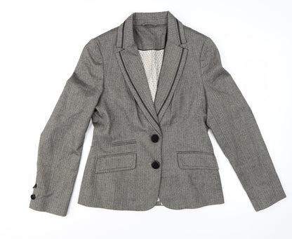 F&F Womens Grey Size 12 Classic Single-Breasted Suit Blazer