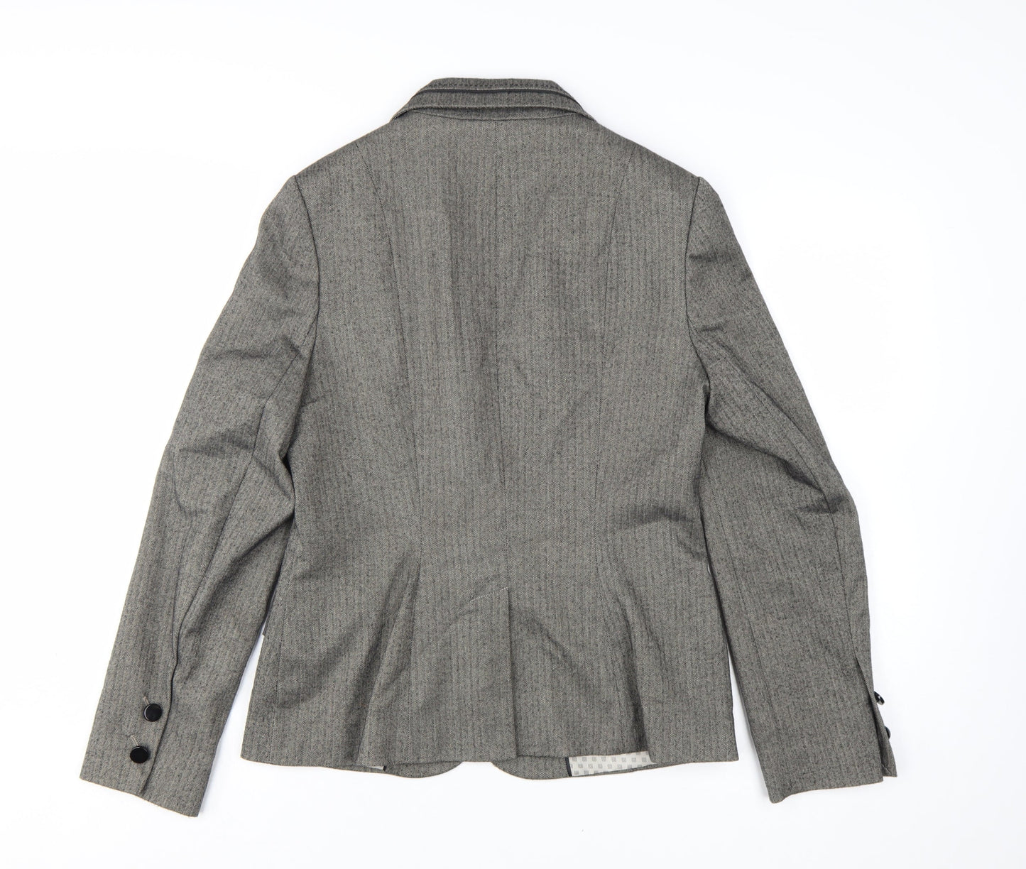 F&F Womens Grey Size 12 Classic Single-Breasted Suit Blazer