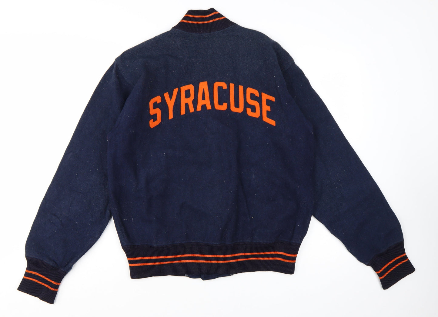 Wilson Men's Navy Wool Syracuse Varsity Jacket Size 42 Vintage