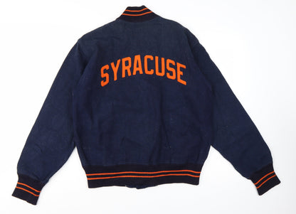 Wilson Men's Navy Wool Syracuse Varsity Jacket Size 42 Vintage