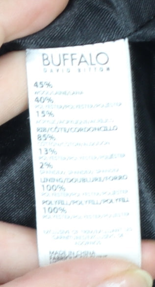 Buffalo David Bitton Women's Blue Check Wool Overcoat XS