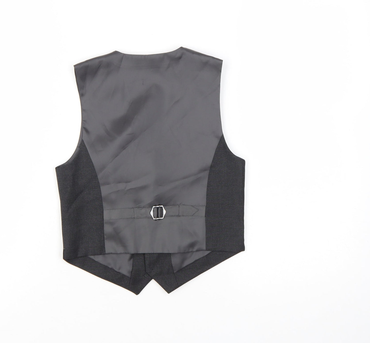 Marks and Spencer Boys Black Waistcoat 7-8 Years Classic Formal Suit Vest