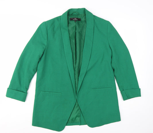 Next Tailoring Green Women's UK 14 Shawl Lapel Longline Blazer