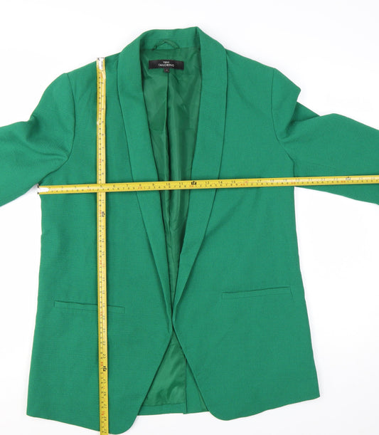 Next Tailoring Green Women's UK 14 Shawl Lapel Longline Blazer