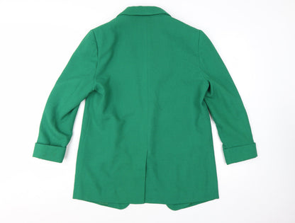 Next Tailoring Green Women's UK 14 Shawl Lapel Longline Blazer