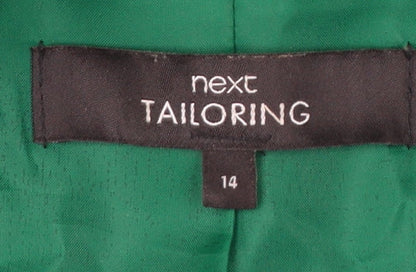 Next Tailoring Green Women's UK 14 Shawl Lapel Longline Blazer