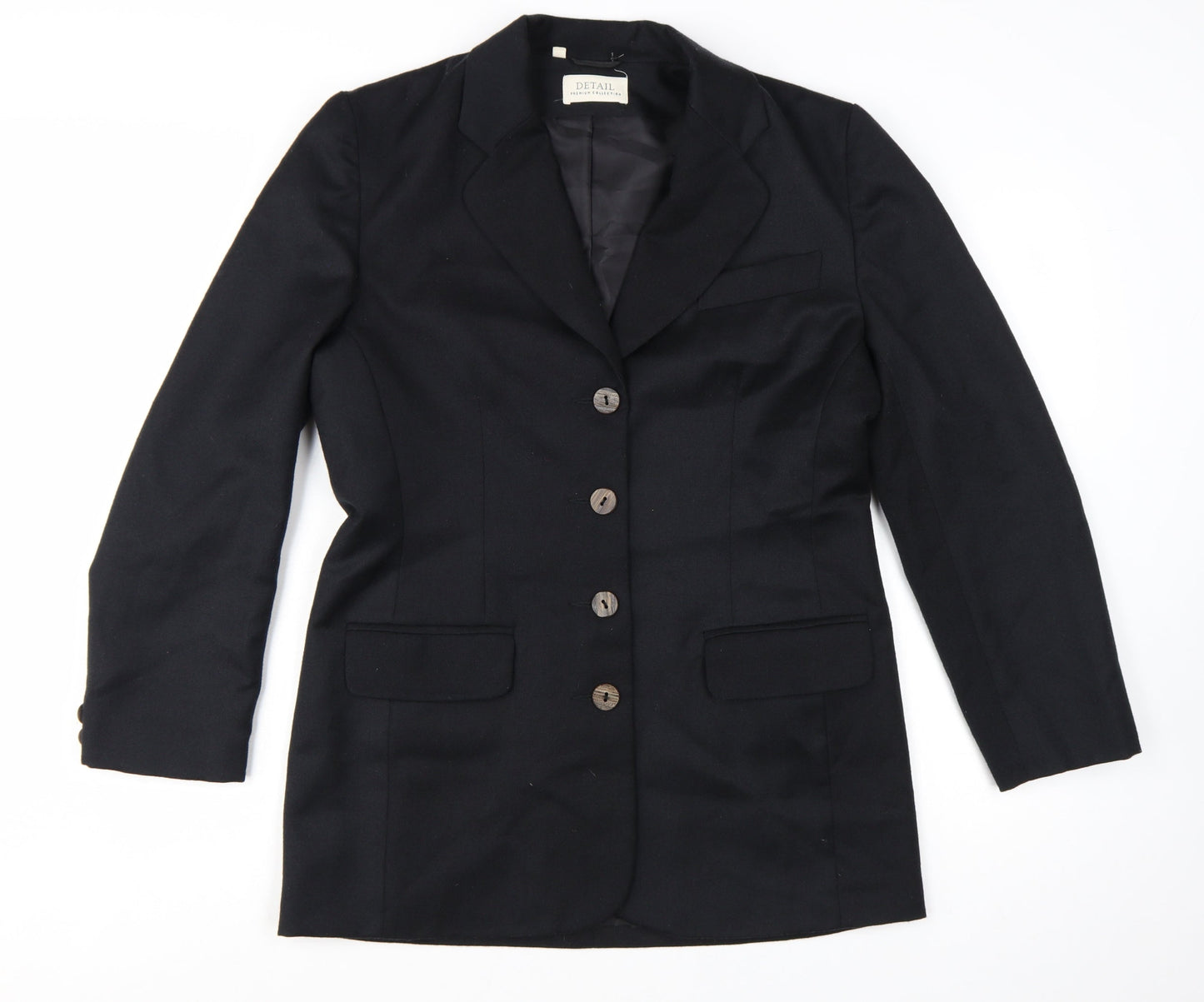 Detail Premium Collection Women's Black Size 12 Tailored Blazer