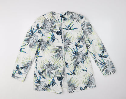 Damart Women’s Multicoloured Floral Blazer UK 14 Lightweight Lined Jacket