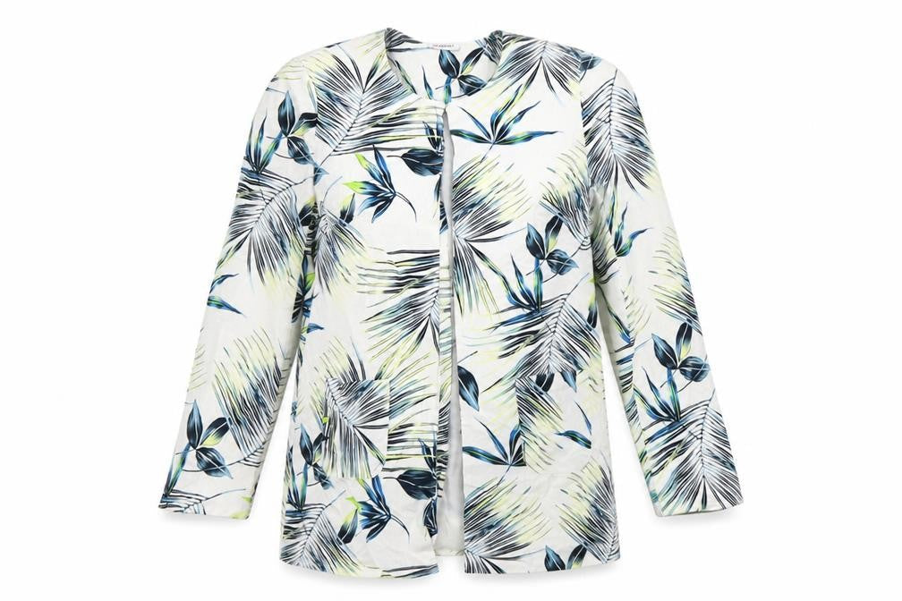 Damart Women’s Multicoloured Floral Blazer UK 14 Lightweight Lined Jacket