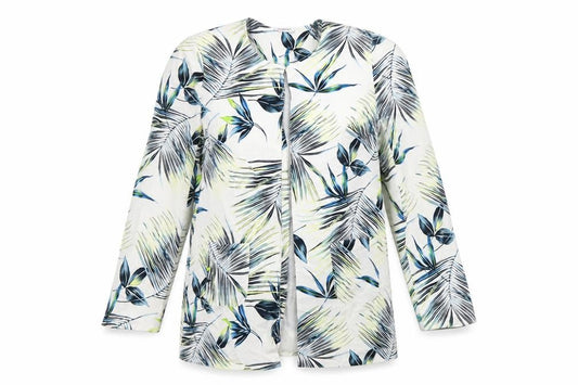 Damart Women’s Multicoloured Floral Blazer UK 14 Lightweight Lined Jacket