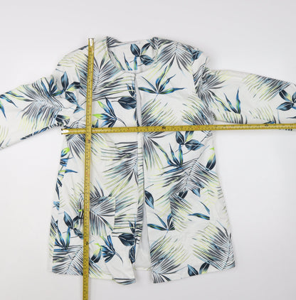 Damart Women’s Multicoloured Floral Blazer UK 14 Lightweight Lined Jacket