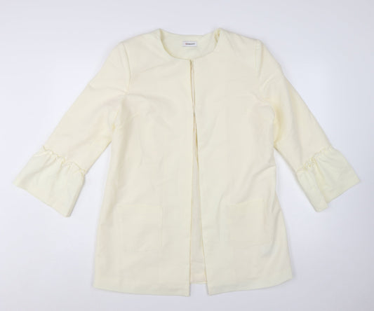 Damart Women Ivory Mid-Length 3/4 Sleeve Blazer Jacket UK 14