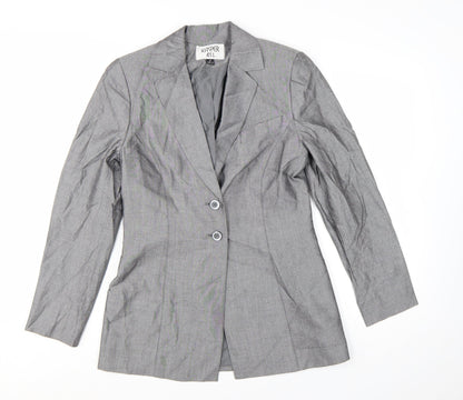 Kasper A.S.L. Women's Grey Size 4 Single-Breasted Suit Jacket