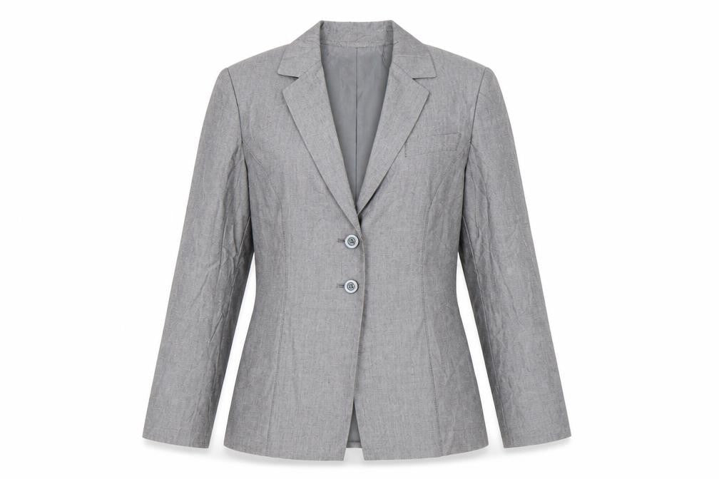 Kasper A.S.L. Women's Grey Size 4 Single-Breasted Suit Jacket