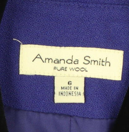 Amanda Smith Women's Purple Wool Suit Jacket Size 10 UK Classic Fit