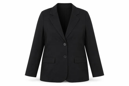 Boohoo Women Black Tailored Two-Button Blazer UK 14