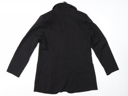Boohoo Women Black Tailored Two-Button Blazer UK 14