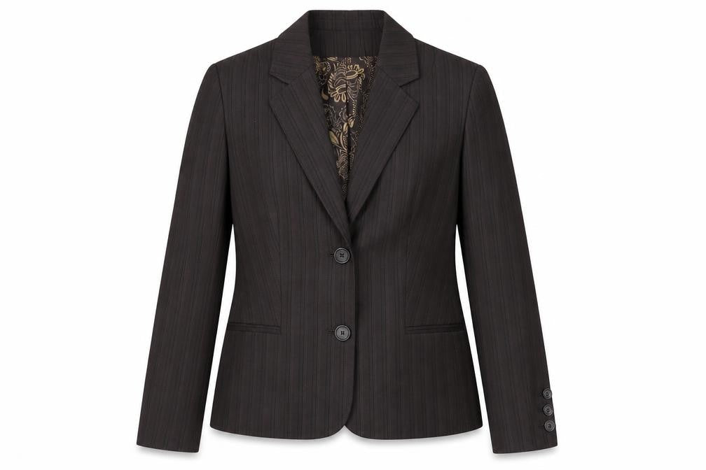 Jones New York Suit Brown Pinstripe Womens Blazer UK 10 Tailored Jacket