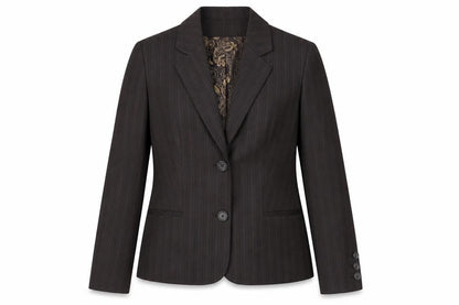 Jones New York Suit Brown Pinstripe Womens Blazer UK 10 Tailored Jacket