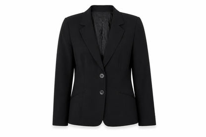 Talbots Petites Black Single-Breasted Blazer Women's Size 12 Petite Acetate Blend